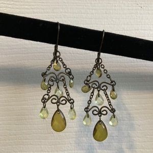 Olive Glass Earrings